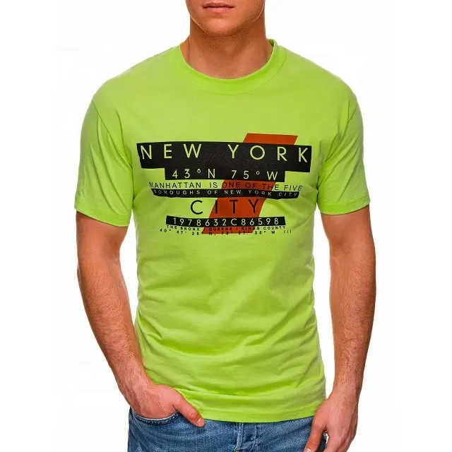 First Class 100% natürliche Baumwolle Herren Rundhals-T-Shirt 200 Gsm Custom Printing Casual Style Leichtes Sommermode-T-Shirt
