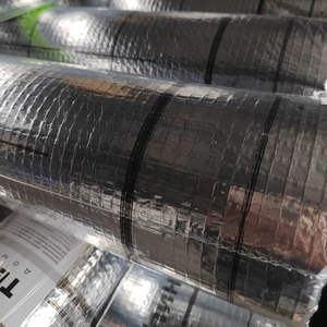 แผ่นเมมเบรนควบคุมไอน้ำและสะท้อนความร้อน 100GSM ผลิตจากอลูมิเนียมฟอยล์, ตาข่าย PE, ฟิล์ม PE - Product Image 3