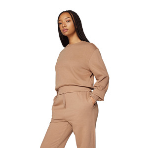 Conjunto Deportivo de Mujer para Invierno, Sudadera de Forro Polar con Cuello Redondo, Cintura Elástica, Transpirable, de Secado Rápido y Personalizable - Product Image 3