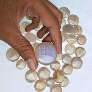 Piedra de Luna de Tanzania Premium, Piedra Plana para la Palma de la Mano, Cristal Curativo Natural, Diamante en Bruto para Meditación, Equilibrio de Chakras, Decoración - Product Image 1