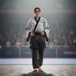 Fabricante de Ropa Personalizada, Uniforme de Artes Marciales, Kung Fu, Tai Chi, Uniforme de Karate para Hombre, Ligero, Transpirable, de Algodón, para Entrenamiento - Product Image 3