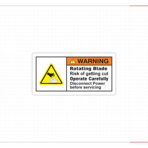 Avertissement : Risque de coupure avec lame rotative – Étiquette de sécurité pour machines de découpe industrielles – Panneau de sécurité pour usage en usine de fabrication - Product Image 2