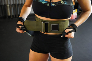 Cinturón de Soporte Lumbar Ajustable y Transpirable de Neopreno Rhino Fitness, Diseño Envolvente con Patrón de Bandera Americana - Product Image 6
