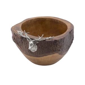 Impressionnant bol de service en aluminium en bois brun pour les dattes Fruits secs Technique personnalisée pour l'utilisation de la vaisselle de restaurant d'hôtel à domicile - Product Image 1