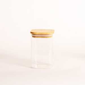 Latest Arrival Minimalist Glass Food <b>Container</b> With Wooden Lid Airtight Rectangular 1-3L Capacity <b>For</b> <b>Kitchen</b> <b>Storage</b> - Product Image 4