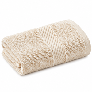 Serviette de bain en coton de qualité supérieure avec motif bordé, tissu éponge doux et moelleux, haute absorption, qualité durable - Product Image 2