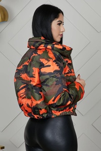 <b>Camo</b> Sublimation Embroidery Men's Hooded Padded Warm Winter Zip-Up Puffer Coat Custom Logo Casual - Product Image 2