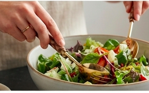 Modern Woven Handle Salad Servers Set Stainless Steel Serving Utensils <b>Mirror</b> Polish Dishwasher Safe For Wedding Dining Use - Product Image 5