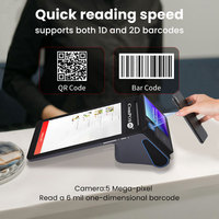ComPOSxb POS-108, Monitor de Pantalla Táctil para Punto de Venta, WIFI, Sistema POS Portátil con Impresora, Android 14.0, Terminal Móvil con Pantalla Táctil de 8 Pulgadas