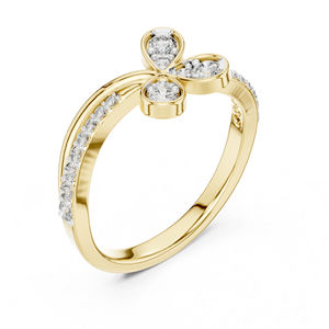 แหวนเพชรทรงกลมทองคำขาว 14K สำหรับผู้หญิง |   ของขวัญวันครบรอบ |   เพชรที่เพิ่งเพาะเลี้ยง - Product Image 4