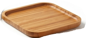 Assiette de service en bois en forme de cœur, faite à la main, en bambou poli, pour la maison, les mariages, la restauration, taille et finition personnalisées - Product Image 3