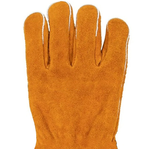 Gants de soudage industriels chauffants de qualité supérieure, résistants au feu, en cuir personnalisé pour le travail et la soudure - Product Image 3