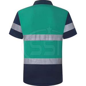 Industrial Operations Safety Polo Shirt Reflective Waterproof High Visibility ANSI Class 2 <b>LED</b> Flash Classic Collar Utility - Product Image 5