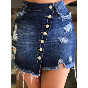 Conjunto de Pantalones y Top Vaqueros Casuales de Invierno para Mujer, Faldas Vaqueras de Colores Mezclados, Diseño de Moda de Alta Calidad - Product Image 1