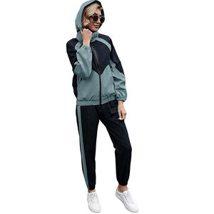 Conjunto Deportivo de Dos Piezas para Mujer, Ligero, Estampado, con Logotipo Personalizado, Diseño de Hombros Caídos, Resistente al Viento y Transpirable, Ropa de Invierno - Product Image 5