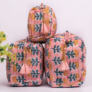 Juego de Bolsas de Maquillaje Multifuncionales con Estampado Artesanal, Ecológicas, Resistentes al Agua, de Gran Capacidad, Organizador de Cosméticos de Viaje - Product Image 2