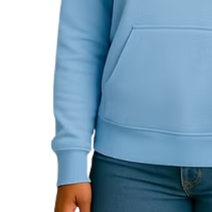 Sudadera con Capucha Azul Claro para Mujer, Bordado 3D, Estilo Casual, Manga Larga, Cómoda para el Día a Día - Product Image 4
