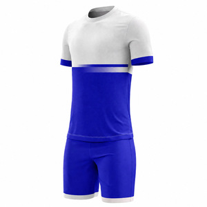 Sublima& Tenue de handball professionnelle pour hommes, bleu et blanc, uniforme sublimé imprimé, maillot athlétique à séchage rapide, kit 100% polyester, short - Product Image 3