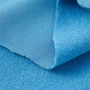 Tissu polaire extensible confortable de poids moyen pour vêtements d'extérieur, couleur unie personnalisée - Product Image 1
