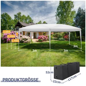 Tenda da Campeggio Bianca Impermeabile con Quattro Finestre 6m X 3m - Product Image 2