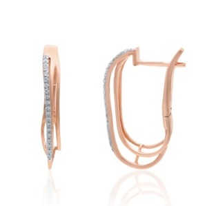 Pendientes de Diamantes Naturales, Oro de 14 Quilates, Corte Brillante Redondo, Joyería Elegante para Bodas y Fiestas, Ligeros para Mujer, 4.280 GM - Product Image 2