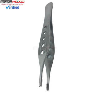 Pinzas para Tejido Adson Marrón de Calidad Premium, 9x9 Dientes, Rectas, Acero Inoxidable, Instrumento Quirúrgico Manual, Certificado CE - Product Image 6