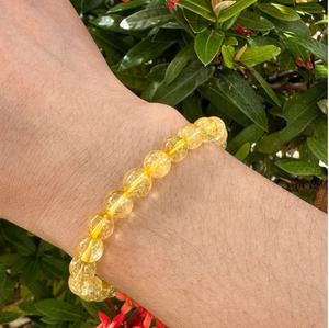 Natural <b>Citrine</b> <b>Bracelet</b> Yellow <b>Citrine</b> Beaded <b>Bracelet</b> For Healing Reiki Energy Jewelry Wholesale 8mm - Product Image 3