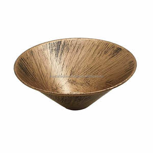 Vente en gros de luxe en aluminium écologique décoratif élégant bol couleur or noir forme ronde pour la maison restaurant hôtel fête utilisation - Product Image 1