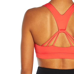 AL SWANS Soutien-gorge de sport pour femme, vert sarcelle, maintien moyen, bretelles croisées, sans couture, en Spandex/Nylon, séchage rapide, service OEM, pour le yoga - Product Image 4