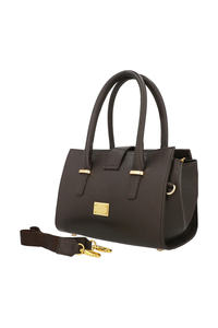 Bolso de Hombro de Cuero Vacuno Genuino para Mujer, Bolso de Mano de Moda con Cierre de Cremallera y Broche, Dos Asas - Product Image 2
