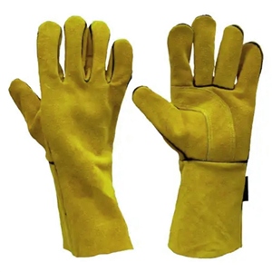 Gants de sécurité pour la soudure en cuir de vachette pleine fleur de qualité supérieure, résistants et durables, avec renforts pour une protection longue durée des mains - Product Image 5