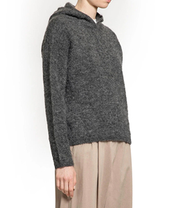 Sweat à capuche personnalisé en mohair tricoté 2026, épaules tombantes, tricot jacquard, pulls d'hiver en laine duveteuse unisexe – Fabrication AT IMPEX - Product Image 4