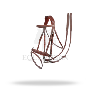 ชุดบังเหียนขี่ม้าแบบอังกฤษ SCOTT BRASH ขนาดมาตรฐาน สำหรับการแข่งขันกระโดดข้ามเครื่องกีดขวาง - Product Image 3