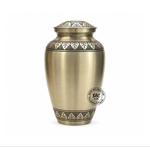 Urna Funeraria de Metal Dorado para Cenizas de Adultos, Cofre Conmemorativo con Diseño Personalizado, Estilo Europeo/Americano, Duradera, para Uso Funerario - Product Image 2