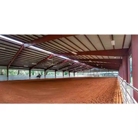 Structure en acier en forme de H pour arène d'équitation, terrain de sport équestre à portée libre