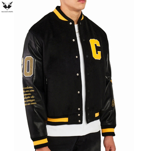 Premium Quality Men's Varsity <b>Jacket</b> Streetwear Embroidery <b>Patchwork</b> Bomber <b>Jacket</b> Vintage Style College Baseball <b>Jacket</b> - Product Image 5