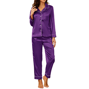 Servicio OEM, Conjunto de Pijama de Seda Suave y Cómodo para Mujer, Ropa de Dormir, Ropa de Casa, Diseño de Ropa de Noche - Product Image 4