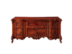 Grand Living Armand French writing <b>desk</b> is crafted from mahogany and features intricate hand carved details and a distinctive - Product Image 3