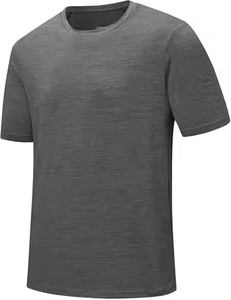 T-shirt côtelé 100 % coton personnalisé pour homme, coupe droite, style streetwear, grammage régulier, coupe courte et ample, tricoté - Product Image 1