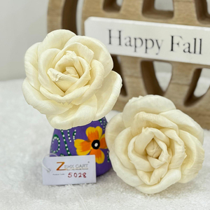 Fleurs artificielles en bois de Sola écologiques fabriquées à la main en tailles 6/8/10 cm pour la décoration de Noël et d'Halloween - Product Image 1
