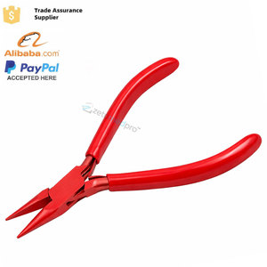 Pince à bec de canard rose pour la fabrication de bijoux, en acier inoxydable de haute qualité avec pointe de précision fine pour le façonnage et le perlage de fils, OEM - Product Image 2