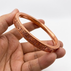 กำไลข้อมือทองแดงโบราณสไตล์วิกิ้ง งานแฮนด์เมด ปรับขนาดได้ ขายส่ง ลวดลายเรขาคณิตแบบกำหนดเอง - Product Image 6