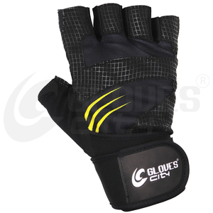 Custom Black Leather Half-Finger <b>Weight</b> Lifting Gloves with Adjustable Wrist Strap and Breathable Design From GLOVES City 2026 - Product Image 5