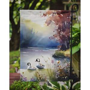 Bandera de jardín Bufflehead multicolor, buzón decorativo y bandera de patio para camas de flores y arte de patio, producto de tamaño de jardín - Product Image 3