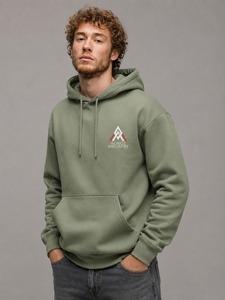 เสื้อฮู้ดผู้ชาย Aliroz Industry สีเขียวมะกอกล้วน ผ้าฝ้ายเฟรนช์เทอร์รี่ สวมใส่สบายๆ ในฤดูใบไม้ร่วง ดีไซน์กระเป๋าโลโก้ด้านหน้า - Product Image 5