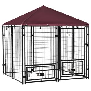Recinto per Cani in PVC con Telaio in Alluminio per Razze Grandi e Giganti, Design Moderno per Allevamento e Animali di Piccola Taglia, Uso Esterno - Product Image 2