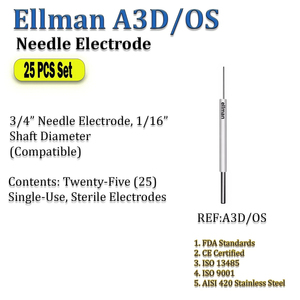 เข็มอิเล็กโทรด Ellman A3D/OS แบบใช้ครั้งเดียวทิ้ง จำนวน 25 ชิ้น ได้รับมาตรฐาน CE - Product Image 4