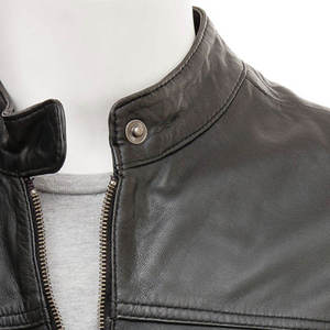 <b>Men's</b> High Quality Canvas Quick Dry Casual Winter Stand Collar Leather <b>Jacket</b> Top Selling High Street Style Front Logo - Product Image 6