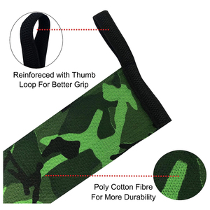 Sangles de soutien réglables pour poignet, vert camouflage, fermeture auto-agrippante, pour musculation, entraînement de force, sécurité sportive - Product Image 5