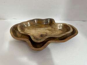 Wooden Mango <b>Tray</b> For Serving Food And <b>Drinks</b> Natural Mango Wood Serving <b>Tray</b> For Kitchen And Dining Handcrafted - Product Image 2